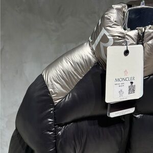Moncler Metallic Black Puffer Jacket